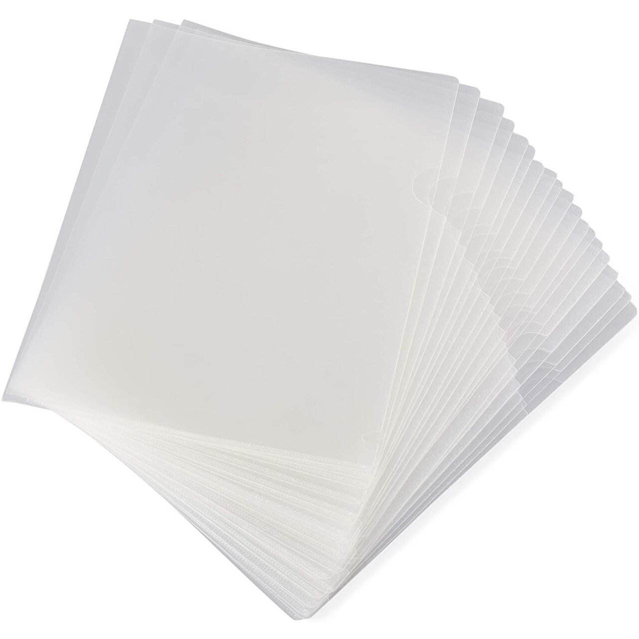 Paper Junkie 24-Pack Clear Project Protector Plastic Folders for Letter Size Documents, 11.4 x 8.9 Inches